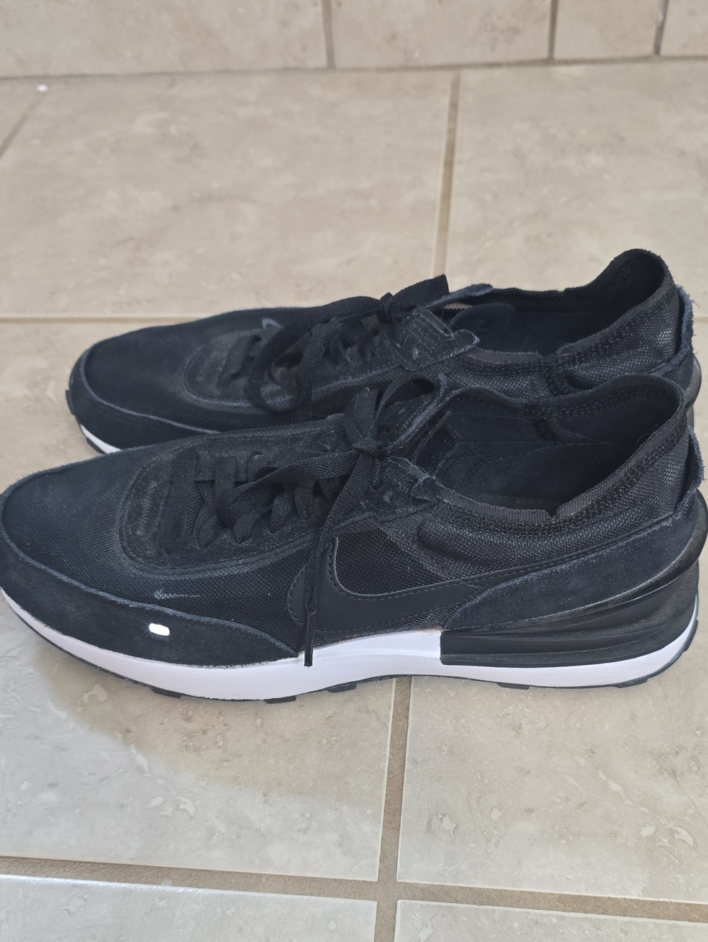 Nike Waffle One Mesh Black Sneakers